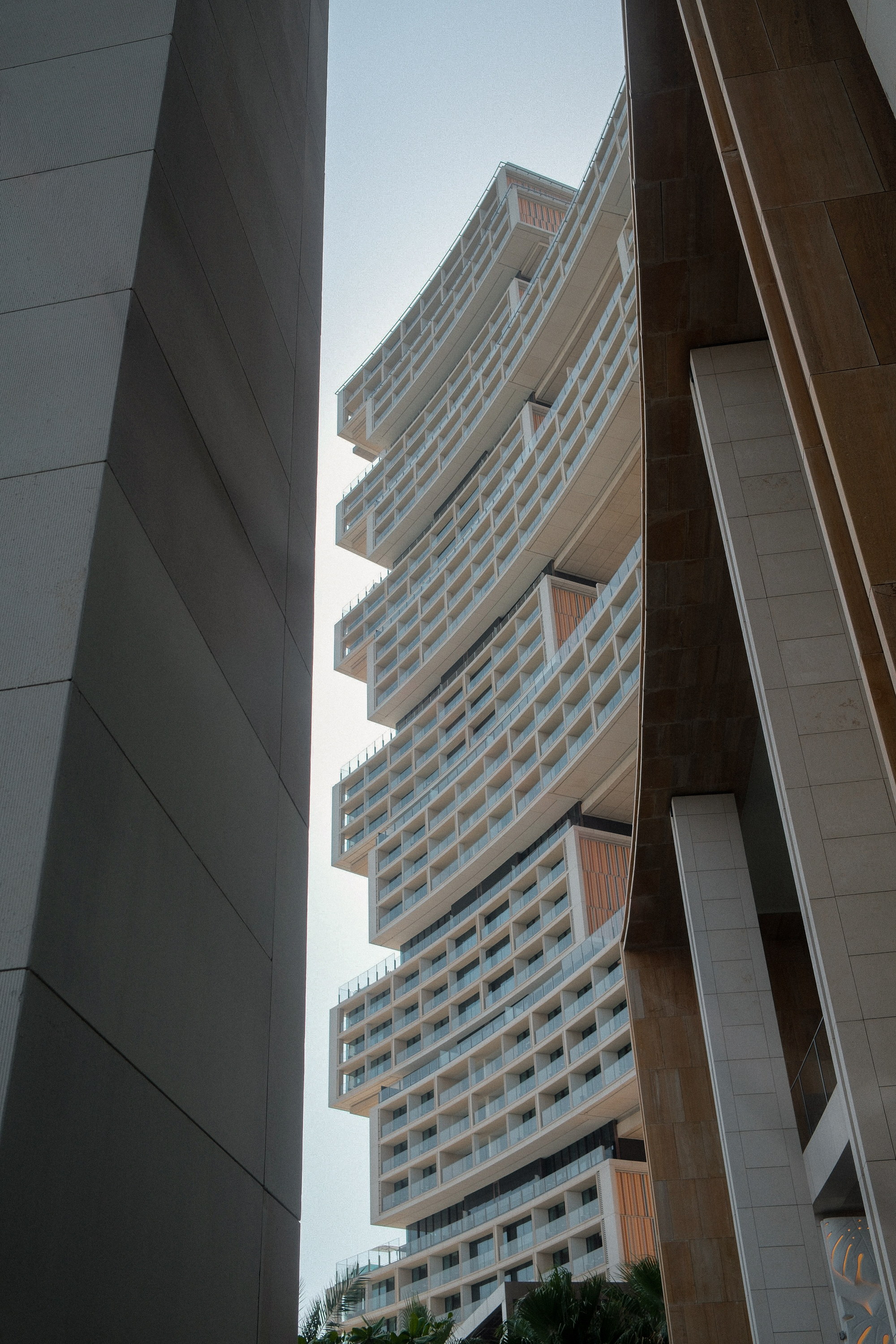 The vertical void cut through the building mass