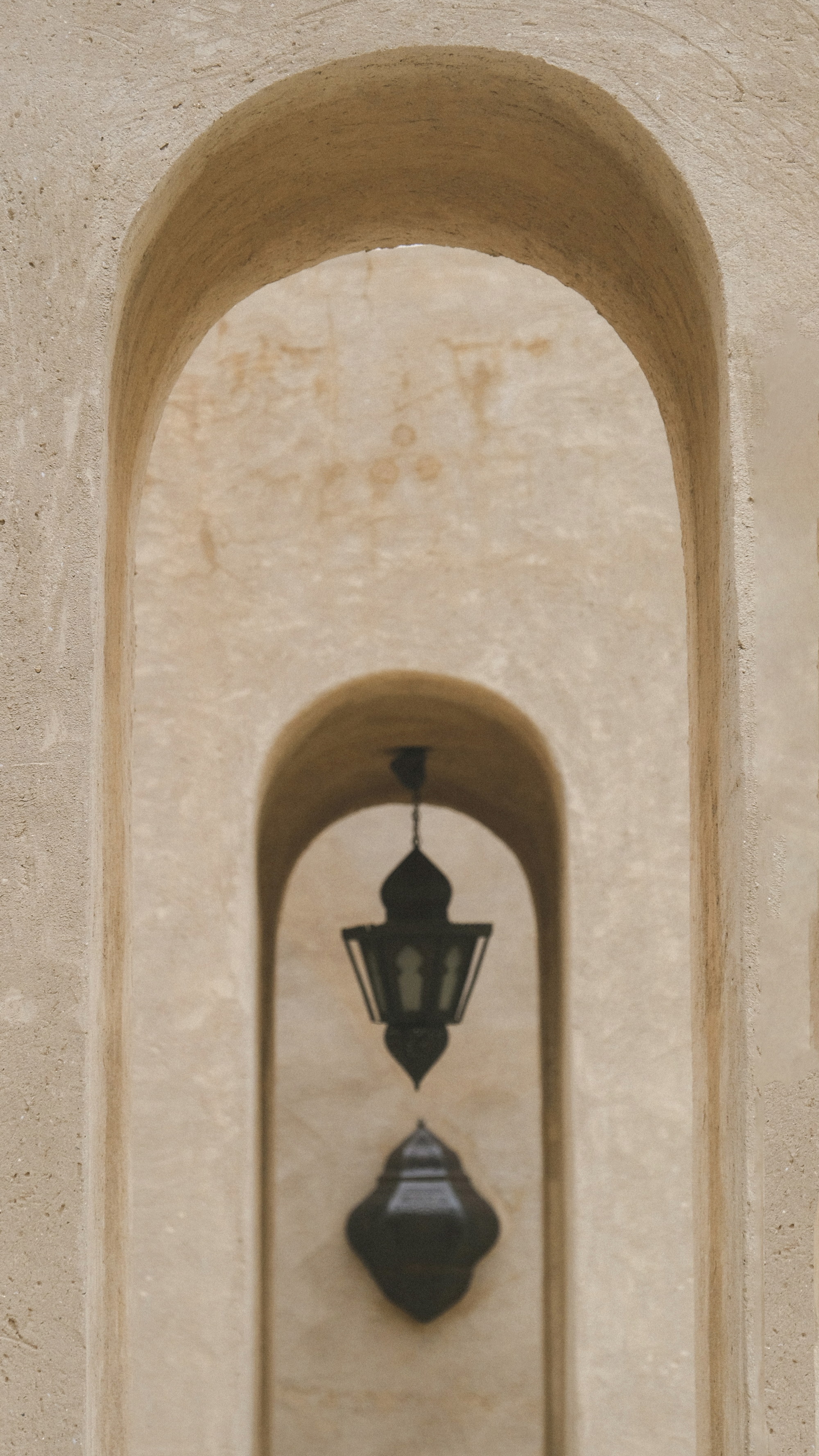 Arch within arch, the lantern suspended in the last opening